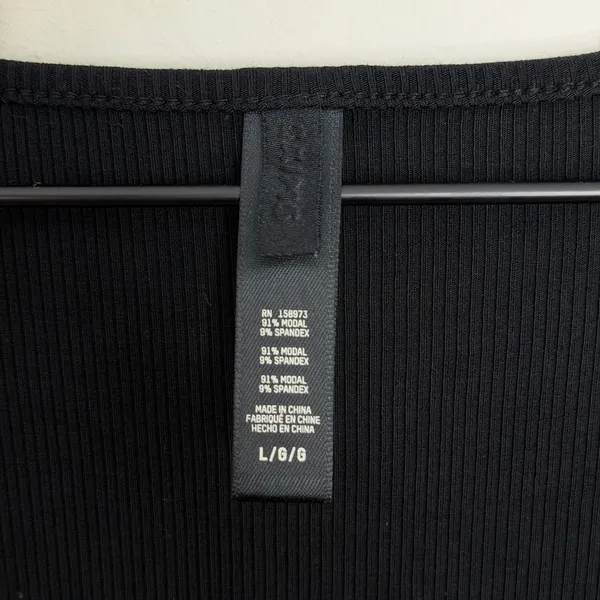 Skims Soft Lounge Long Sleeve Dress Maxi Onyx Black Size Large - Image 5
