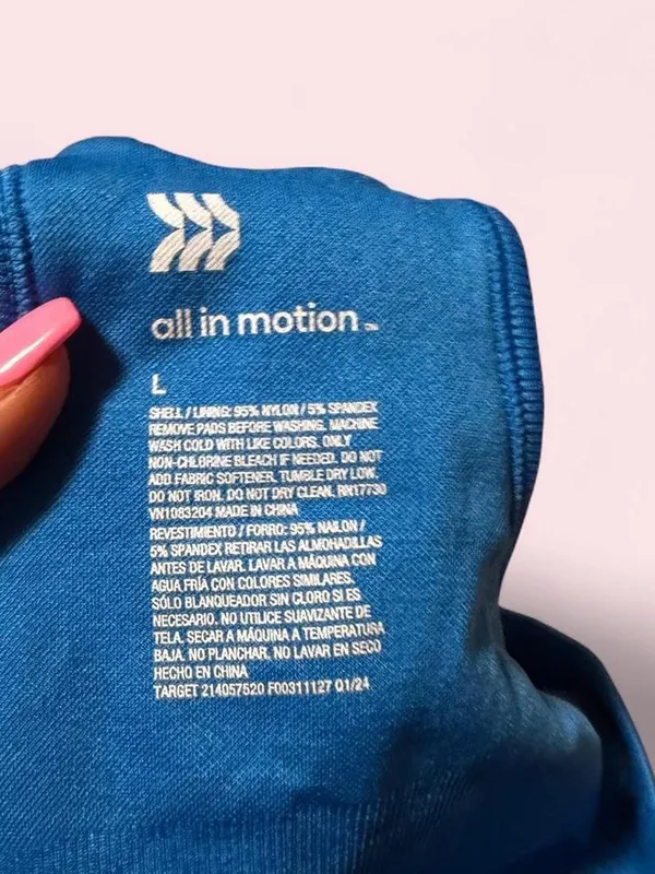 all in motion Cobalt Ribbed Seamless Sports Bra - Image 3