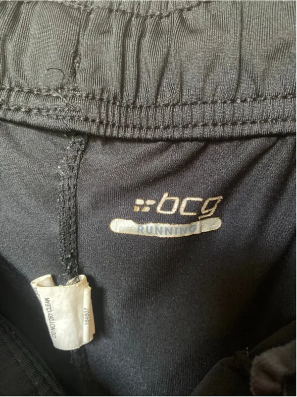 BCG Running Black Athletic Lined Shorts Performance Activewear Gym Running Large - Image 4