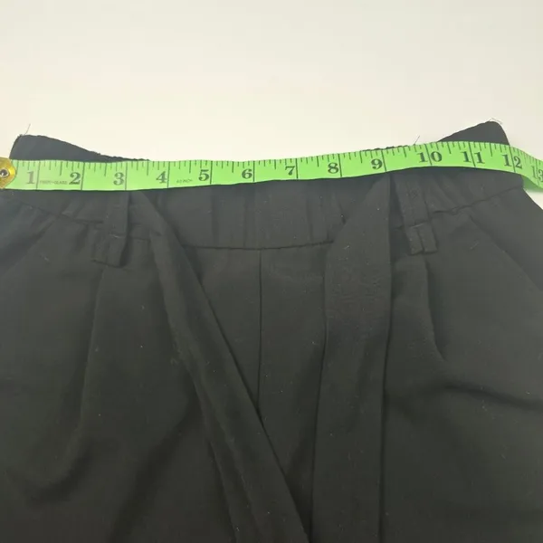 Zara -1310 Wide Leg Crop Pants‎ Tie Waist Black Women's Size XS - Image 5