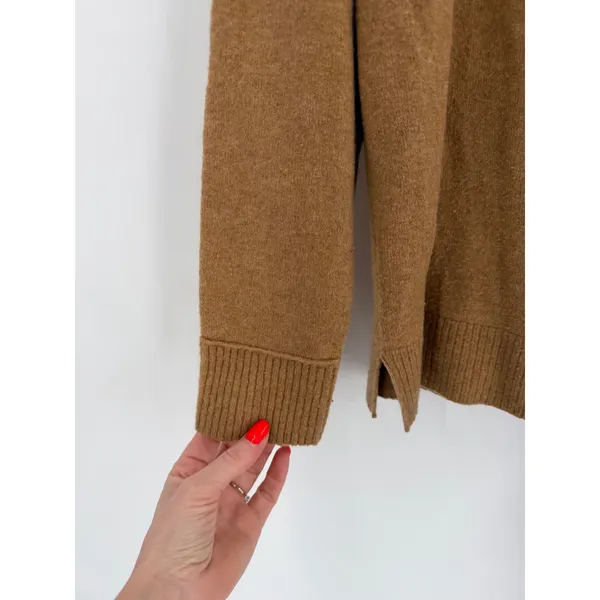 J.Crew Crewneck Sweater Wool Blend Soft Minimalist Extra‎ Soft Yarn Tan Camel - Image 7