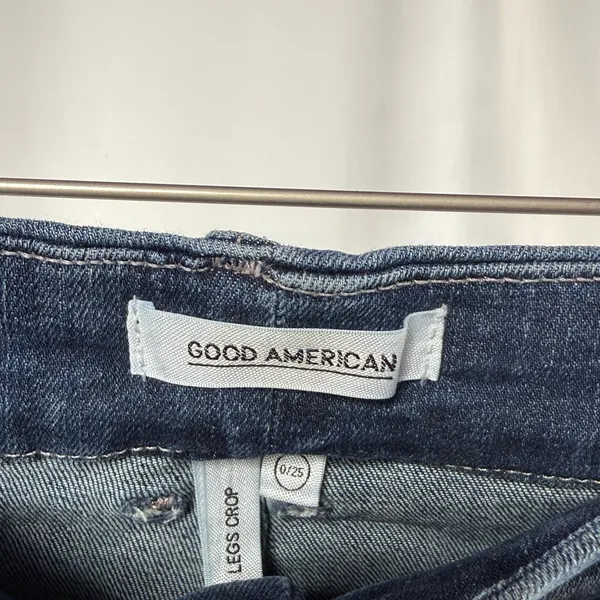Good‎ American Good Leg Crop in Blue 260 Size 0 or 25 - Image 6