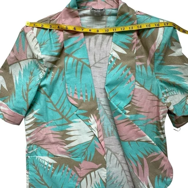 VTG Preppy 80s Blazer Pastels 14 Eclectic Prep Light Academia Y2K 3/4‎ Sleeve - Image 11