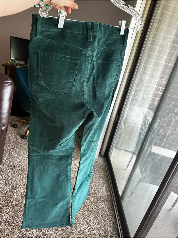 Altar'd State Women’s Dark Green Corduroy Flare Jeans - Image 2