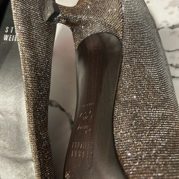 Stuart Weitzman Glittery Kitten Heel 8 - Image 4