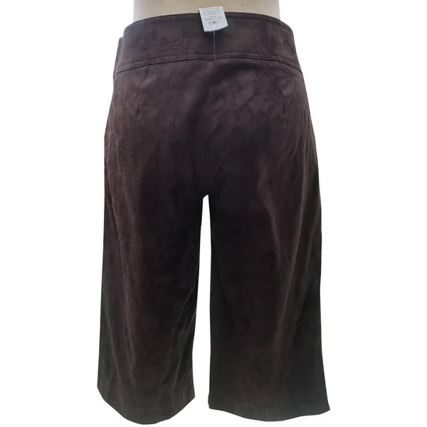 Cache Brown Jacquard Self Belt Walking Bermuda City Short Pant Textured NWT $88 - Image 4