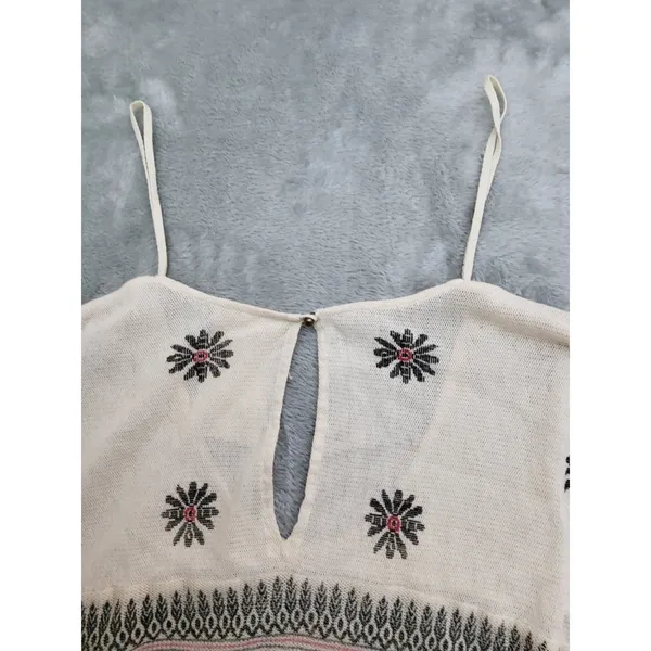 Free People New Romantics Size S/P Knit Top Gemstone Accents Short Sleeve - Image 6