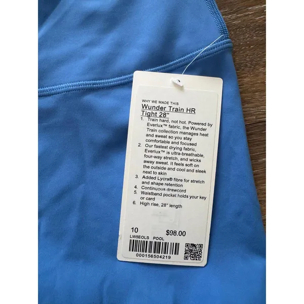 Lululemon Wunder Train High Rise 28” Pool Party Size 10 NWT - Image 5