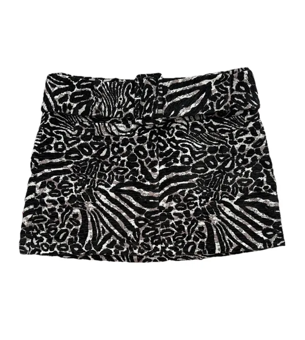 Maeve NWT Anthropologie Belted Micro Mini Skirt Sz S Animal Print Jacquard Low Rise - Image 4