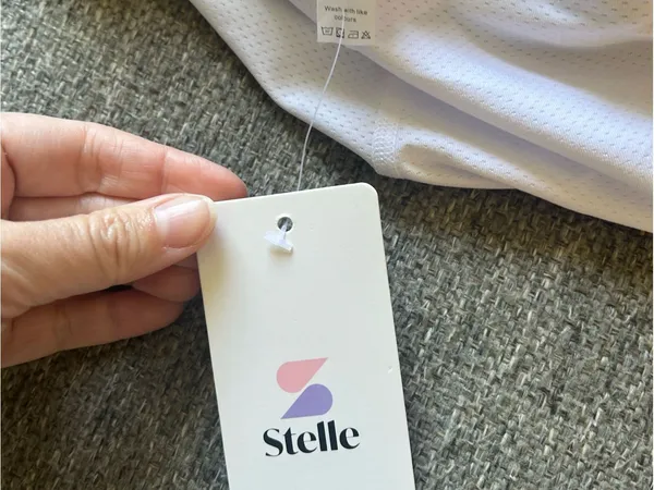 Stelle Pleated Tennis Skirt - Lavender & White Tie-Dye | Size Large - Image 9
