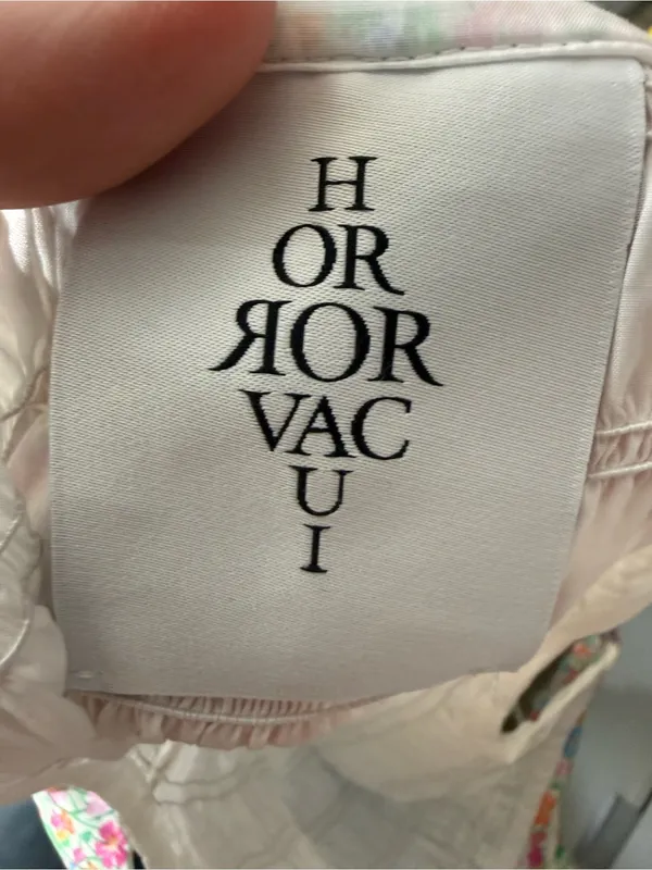 Horror Vacui White Maxi Sundress with Floral Tie Straps small - Image 7