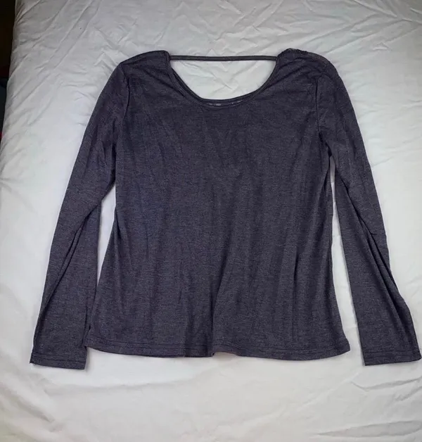 Long Sleeve Blouse Purple Size M - Image 6
