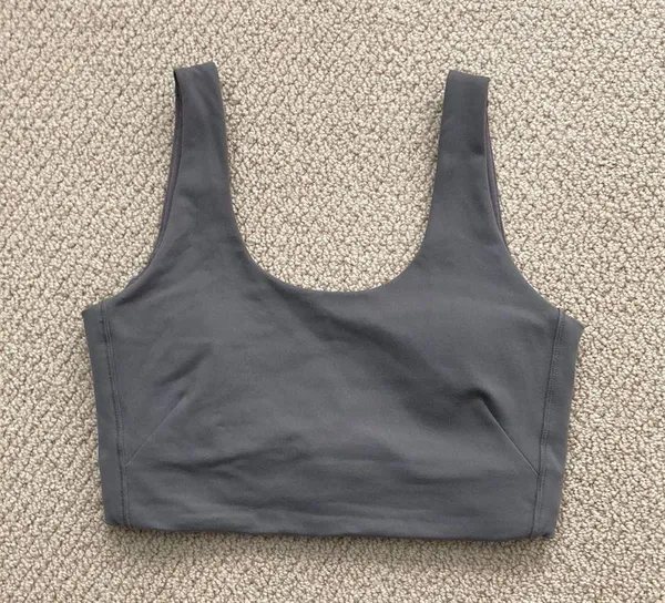 Paragon Fitwear Cristina Capron Sports Bra Low V-Back Sports Bra Grey VEUC - Image 3