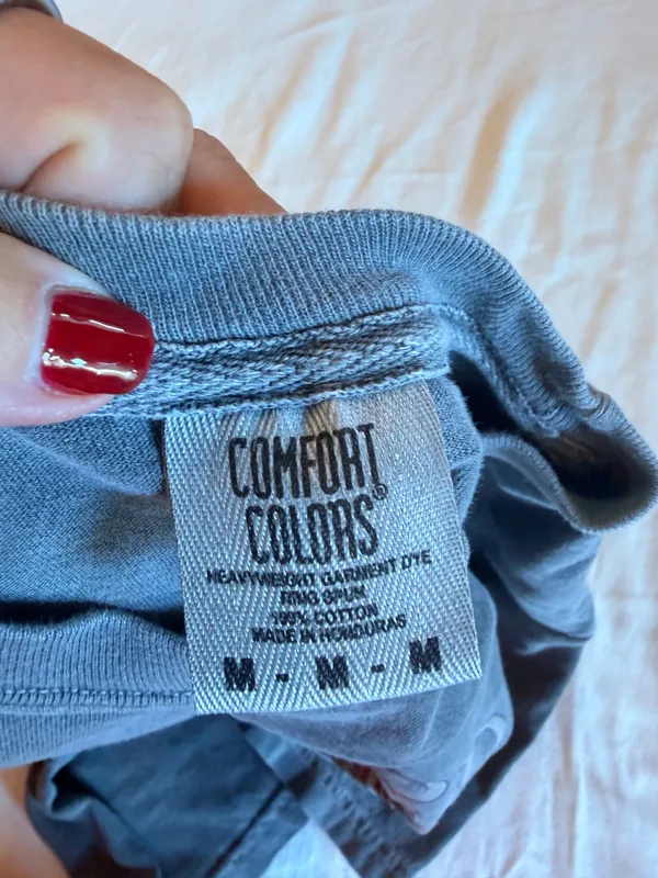 Comfort Colors Free Bird Eagle Graphic T Shirt M Faded Charcoal Distressed - Image 3