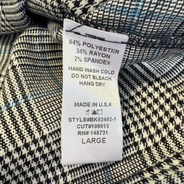 Blue Blush Los Angeles Glen Plaid Mini Skirt Black Tan Blue Large Academia - Image 6