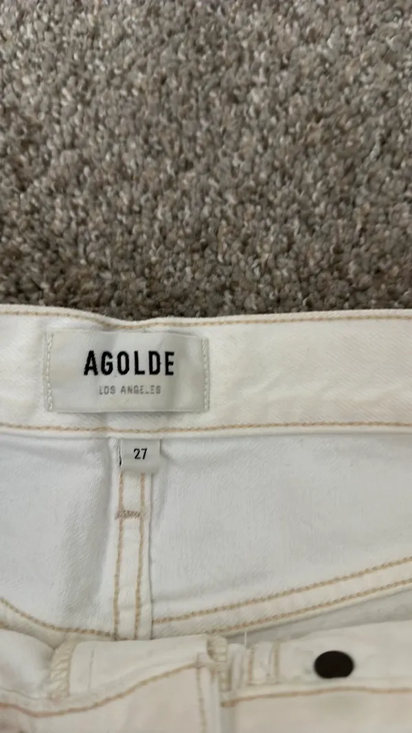 AGOLDE Parker Long White Shorts - Image 2