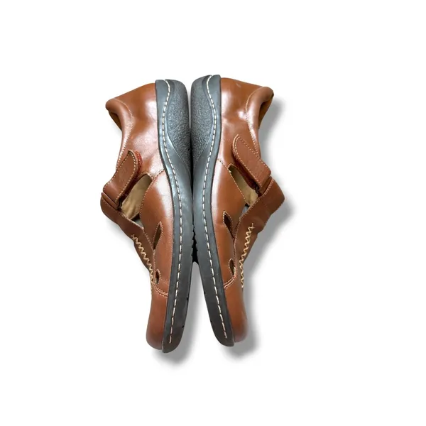 Naturalizer Fisherman Shoes Womens 7.5 Brown Leather Comfort Flats Mary Jane - Image 3