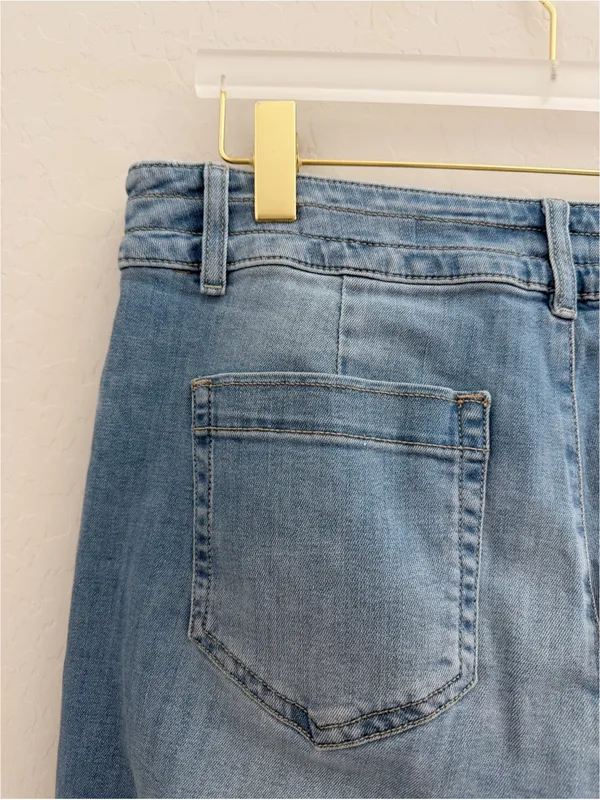 J. JILL High Rise Wide Leg Crop Jeans Size 14 - Image 6