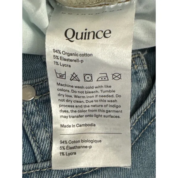 Quince Bella Stretch Relaxed Straight Jeans Womens Size 29 NWT Casual Minimalist - Image 8