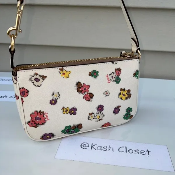 Coach Spaced Floral Field Print Wristlet Purse - Image 3