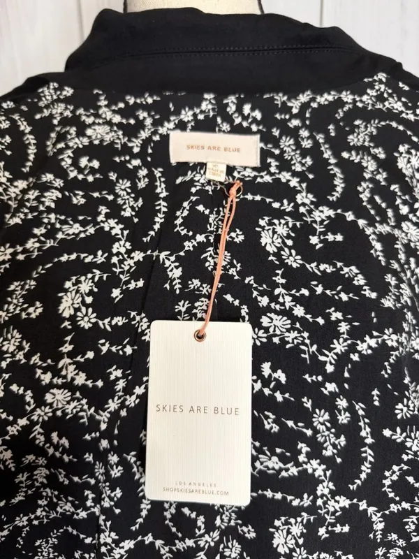 NWT Skies Are Blue Size XL Blazer Black Lined Pockets No-Button NEW - Image 9
