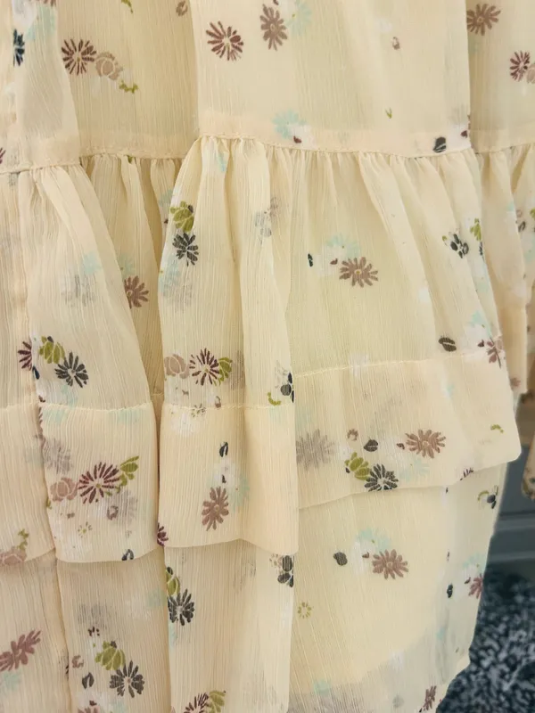 Free People Floral Mini Skirt Ruffle - Image 6