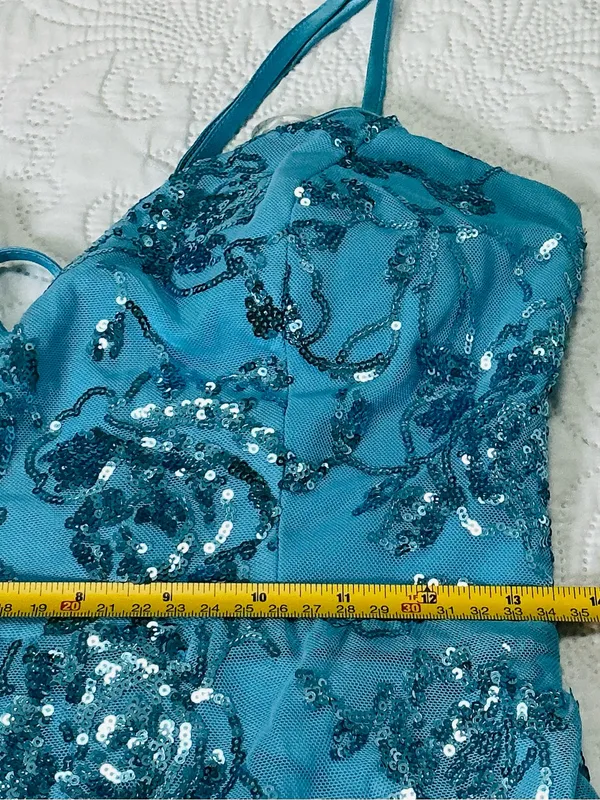 Lulus Blue Turquoise Maxi Dress Women’s Size L Long Formal Wedding Guest Summer. - Image 10