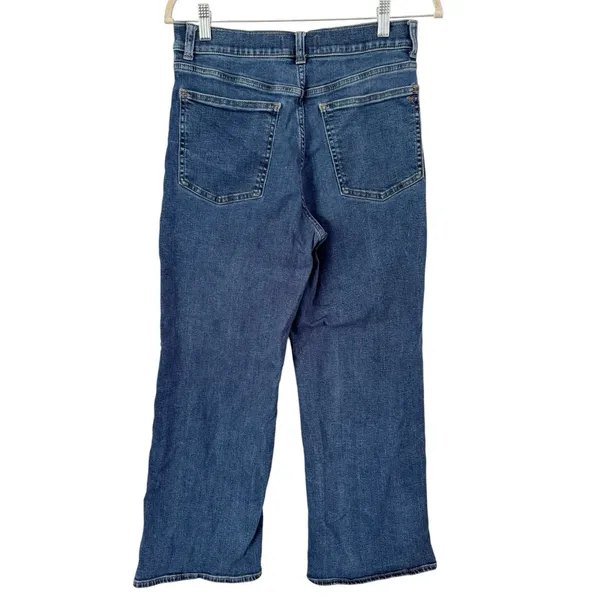 Madewell The Wide Leg Jeans Women’s Size 28 Petite Medium Blue Wash Stretch - Image 2