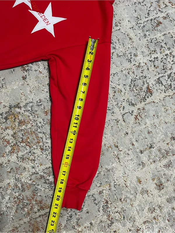 Aelfric Eden Star Color Contrast Oversized Hoodie size XS red - Image 4