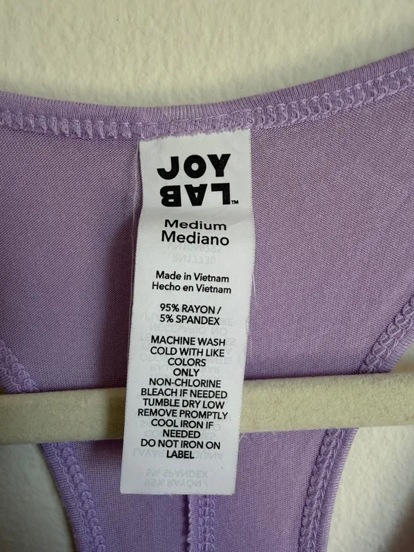 JoyLab Purple Racerback Tank Top - Image 3