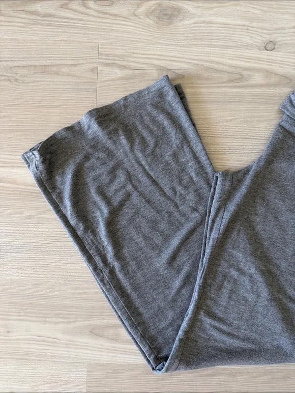 Gilly Hicks Gray Foldover Wide Leg Yoga Pants - Image 3
