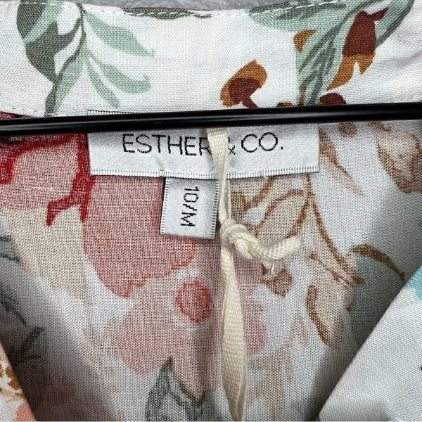 NWT Esther & Co Lanta Floral Dress Size Medium Swing Mini Dress V-Neck - Image 8