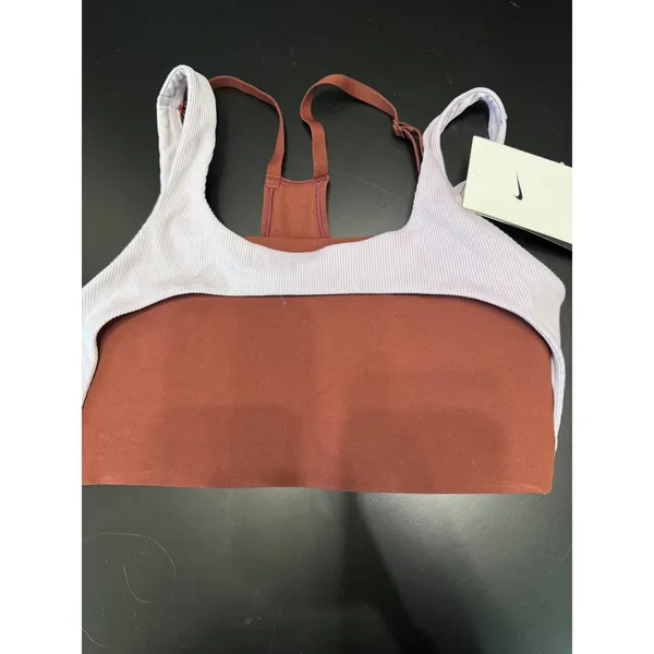 Nike Yoga‎ Indy Light Support Lined Ribbed Sports Bra Small DM0645 NWT MSRP$60 - Image 3