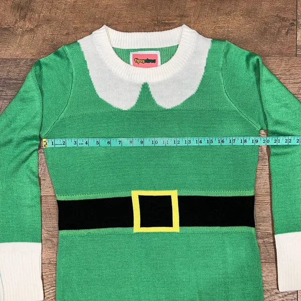 Tipsy Elves Holiday Christmas Buddy The Elf Sweater Dress Ugly Christmas Sweater - Image 14
