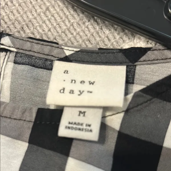 a new day Black and White Gingham Blouse - Image 2