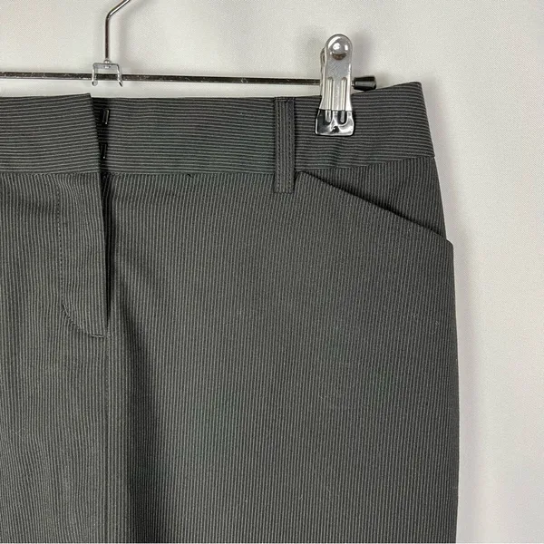 Express Editor Black Pinstripe Knee Length Pencil Skirt‎ 0 - Image 3