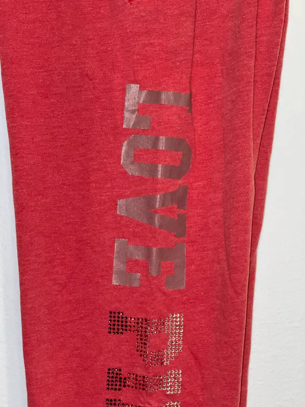 PINK Victoria’s Secret Red Pink Sweatpants - Image 4