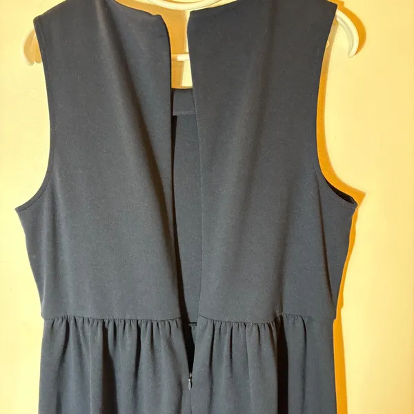 J. Crew Mercantile Navy Blue Sleeveless‎ Fit and Flare Dress Size Large - Image 10