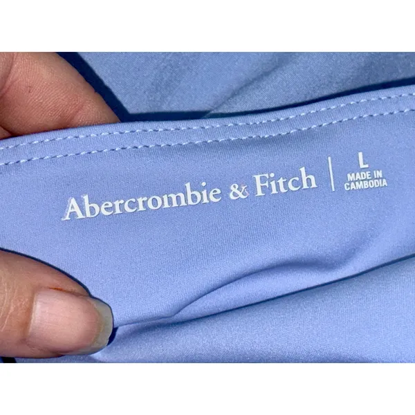 Abercrombie & Fitch Blue Adjustable Straps Shapewear Slip Dress Womens Size L - Image 3