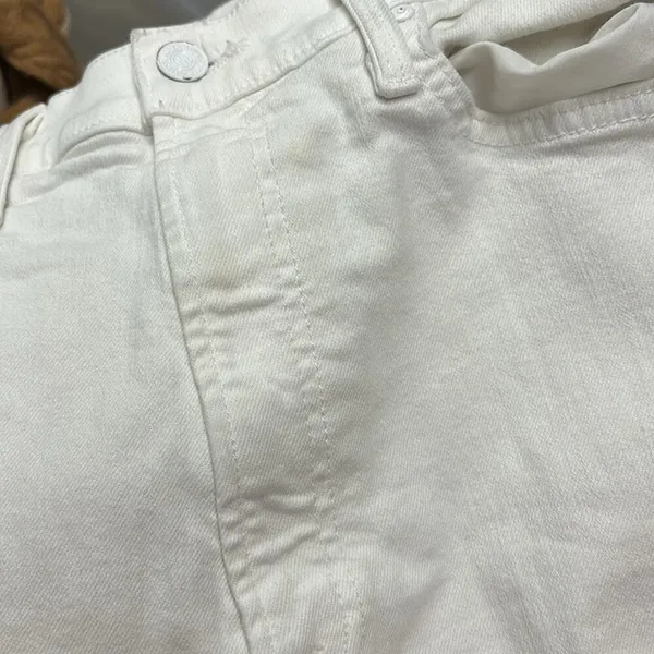 RTR sz 30 (10) MOTHER Fairest Of Them All The Looker Crop Jeans solid white Jean - Image 11