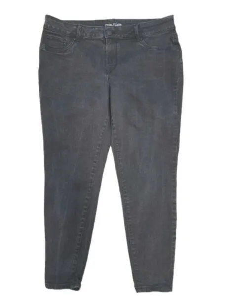 Maurices Womens Skinny Jeans Size Xlarge Black Denim Fitted Stretchy Slimming - Image 5
