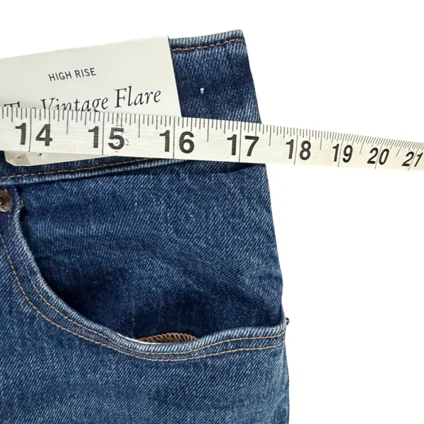 Abercrombie & Fitch The Vintage Flare Jeans Womens 31‎ Blue High Rise Raw Hem - Image 6