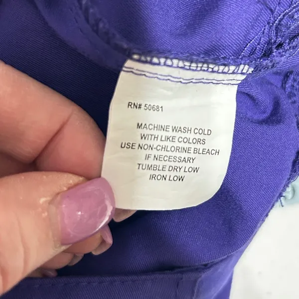 Greys Anatomy Barco Women Scrub Pants S Purple Style 4277 Cargo Pocket‎ Uniform - Image 7