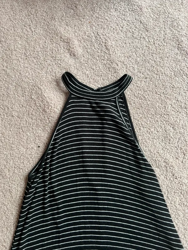 American Eagle Black Striped  Dress - Image 2