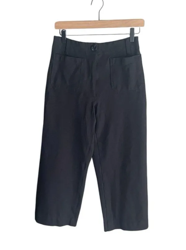 Quince Ultra-Stretch Ponte Cropped Wide Leg Pants - Image 3