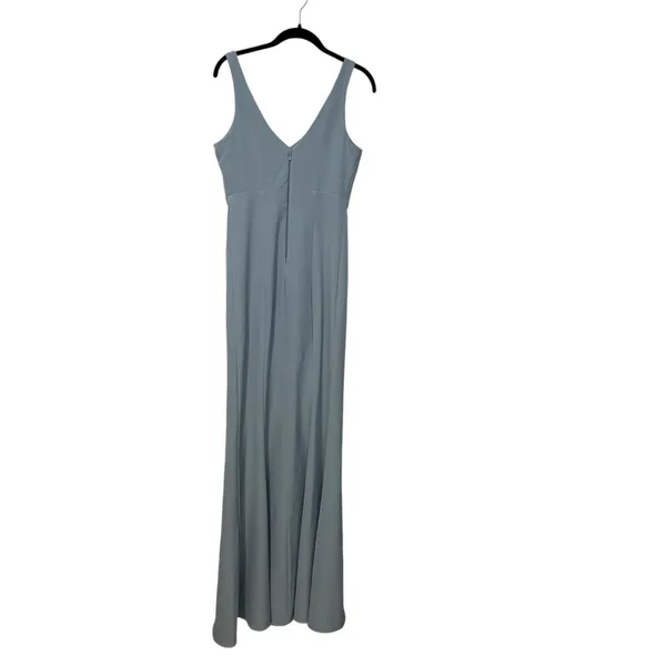 Show Me Your MuMu Blue Gray Morgan V Neck Maxi Dress Size Small - Image 4