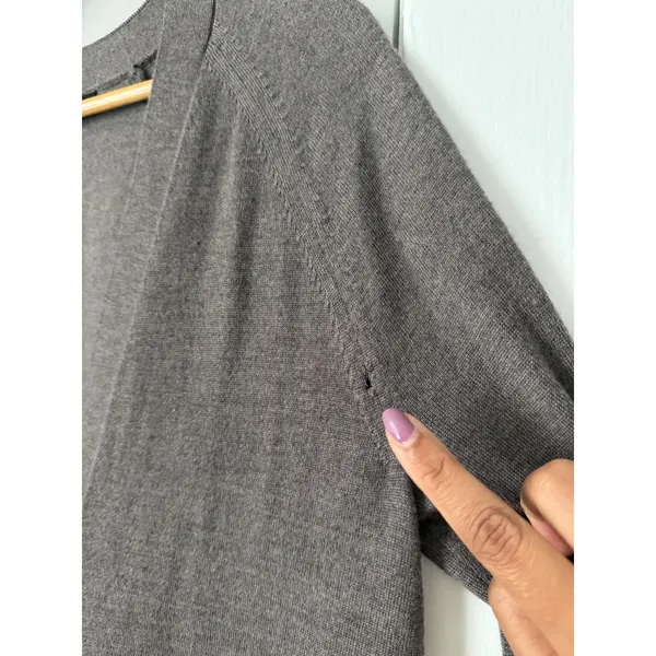 Banana Republic Wool Womens Taupe Brown V-Neck Button Front Pocket Cardigan - Image 8