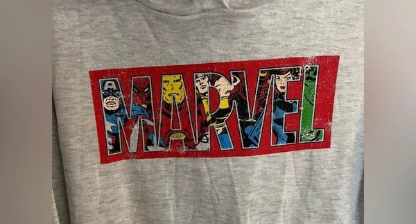 MARVEL Gray Hoodie. Size Medium. New, never worn. - Image 2