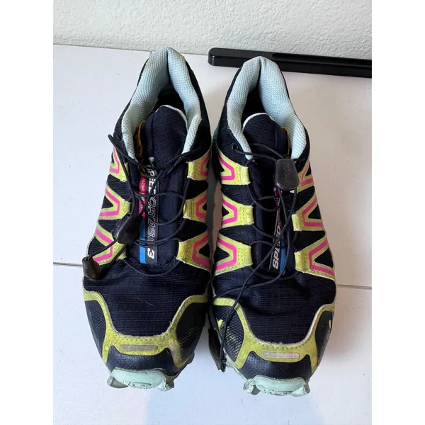 Salomon Speedcross 3 Trail Running Shoes Womens 6 Black‎ Blue Pink Gorpcore - Image 2