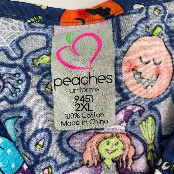 Peaches Uniforms Halloween Scrub Top - Image 4